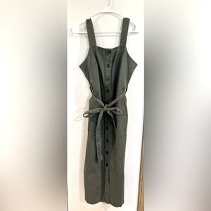 Olive Cargo Midi Dress